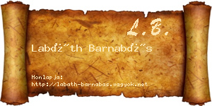 Labáth Barnabás névjegykártya