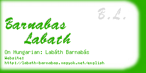 barnabas labath business card